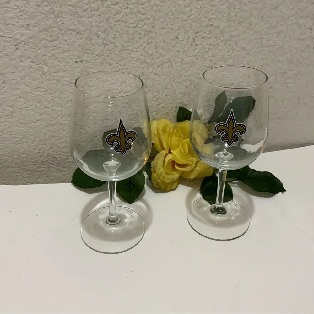 New Orleans Saints NFL Wine Glasses 2